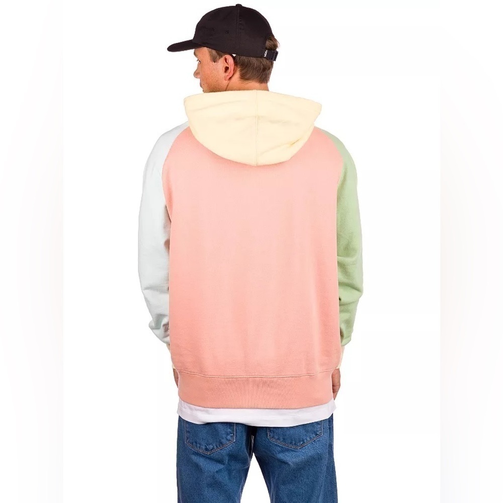 Teddy Fresh Color Block Hoodie In Natural View 4